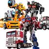 BLOKEES Giocattoli Trasformabili Robot Auto in Lega e Plastica YS04A Bumblebee Optimus Prime Action Figure Serie Anime Film Regalo di Compleanno
