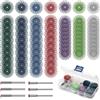SI FANG Kit disco a setole radiale da 1 pollice Ruota per lucidatura dettagli Spazzola abrasiva con gambo da 1/8 '3 2,35 mm per accessori per utensili rotanti