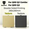 BEGRINT Per QIDI Q2 Combo Build Plate Accessori per stampante 3D Letto termico Doppio lato Texture PEI Rivestito in polvere Lamiera di acciaio per molle 280x280mm