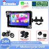 Srnubi 7 "Carplay Moto Dash cam DVR Navigazione GPS Wireless CarPlay Android Auto Moto Casco Fotocamera Accessori Moto