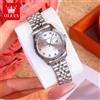 OLEVS Orologi da Donna OLEVS, Moda Trendy, Acciaio Inossidabile Argento, Marca Originale, Orologio da Polso con Grande Data, Ghiera Filettata, Impermeabile
