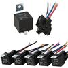AOKIN 5 Pezzi JD1914 Relè Auto Impermeabile a 5 Pin, Lunga Durata, Normalmente Aperto, DC 12V/24V per Fari e Condizionatori