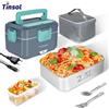 TINSOL Nuovo 3.5L Elettrico Riscaldato Lunch Box Nessun Acqua Riutilizzabile Cibo Riscaldato Lunch Box Auto Lavoro Riscaldatore Per Il Pranzo 90W Riscaldamento Veloce