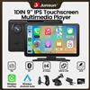 Junsun 9 pollici Auto DVR 4K Dash Cam Wireless Carplay per Apple Android Auto Doppia Lente Videoregistratore Cruscotto Monitor FM BT AUX