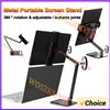 JJRC Supporto per monitor portatile per 12" - 17,3" 360 ° Supporto per tablet con staffa girevole regolabile compatibile con supporto per morsetto da tavolo per tablet