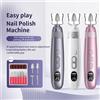 VIMYSHOW Kit professionale per manicure e pedicure Set di lime per unghie elettriche Trapano per unghie senza fili Strumento per unghie a 10 velocità per smerigliare lo smalto