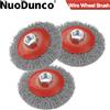 NuoDunco Spazzola a Disco in Acciaio Inox da 4 Pollici (100mm) con Filettatura M14 5/8-11 per Smerigliatrice Angolare, Pulizia Metalli, Rimozione Ruggine, Abrasiva