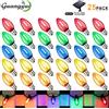 Grensk Lampadina multicolore C7 1W DC24V Lampadine di ricambio a LED per luci natalizie all'aperto E12 Candela Lampadine notturne festive
