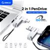ORICO Chiavetta USB C da 128 GB Doppia chiavetta USB 3.2 Tipo C + USB A Chiavetta USB portatile di tipo C Chiavetta USB-C 2 in 1