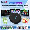 Carlinkit 128G Carlinkit Ultra2 Android 15 CarPlay Ai Box Wireless Android Auto Adattatore Video Supporto Youtube Netflix TF SIM Card WiFi 6