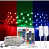 MJJC Striscia LED RGB 60LED/M12V 5050 DC12V 10mm Tipo di lampada 24 tasti IR 17 tasti RF 4pin Controller Ultra luminoso Adattatore UE USA Alimentazione