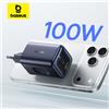 Baseus 100W GaN Caricatore PD Charge Tipo C Caricatore USB Supporto PD QC Caricatore del telefono per iPhone 17 16 Caricatore da viaggio iPad portatile