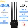 comfast PLERY Router 4G LTE CAT.4 300Mbps, Router WiFi6 2.4G, Dispositivo Internet Portatile, Porta Nano SIM, Porta LAN/WAN per Telecamera IP, Spina EU