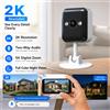 Jooan 2K Mini Telecamera di Sicurezza Telecamera IP Wifi Telecamera di Sorveglianza CCTV Esterna 5x Zoom Digitale Colore Notte Home Baby Monitor