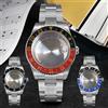 Tandorio 38mm Acciaio inossidabile spazzolato 200M Cassa per orologio subacqueo Quadrante nero Fit NH34 NH35 Vetro zaffiro a cupola 120 clic Lunetta