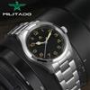 Militado ML08 Orologio al quarzo VH31 Movimento Striscia di acciaio Cristallo di zaffiro Orologio vintage 10Bar Impermeabile BGW9 Orologio da uomo luminoso