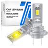 ASLENT 2x H7 Lampadina per fari a LED Mini Wireless 20W 3000K Giallo dorato CSP per fari per auto Lampade a diodi automatici 12V Automobile Plug & Play