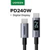 UGREEN Cavo USB-C Schermo di visualizzazione digitale da 240 W Cavo di tipo C PD3.1 per laptop MacBook iPhone 17 Samsung S25 Xiaomi Caricatore veloce