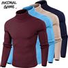ANIMAL GAME Gioco di animali Camicetta fredda da uomo di lusso Maglioni casual Dolcevita di lana Pullover Strisce di base Magliette Felpa calda da uomo in maglia