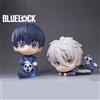 Bandai 9 centimetri Blue Lock Anime Figura Q Versione Nagi Seishirou Action Figure Kawaii Isagi Yoichi Figurine PVC Collezione Modello Bambola Giocattoli