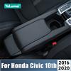 YaLumei Auto Bracciolo Box Manica Della Copertura Pad Cuscino Scatola di Supporto Bracciolo Top Zerbino Fodera Per Honda Civic X 10th FC 2016 2017 2018 2019 2020