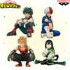 Bandai My Hero Academia Anime Figura Midoriya Izuku Todoroki Shouto Bakugou Katsuki 11 cm Action Figures Personaggio Anime Regalo di compleanno