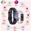 LIGE 1.1 pollici Amoled cardiofrequenzimetro braccialetto intelligente braccialetto sottile Smart Watch uomo donna cinturino fitness tracker impermeabile