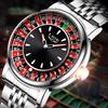 LIGE Orologio da uomo alla moda quadrante rotante Las Vegas Roulette Orologio da tavolo a tema Orologio da uomo impermeabile Orologio luminoso Orologio creativo