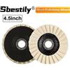 SI FANG 1/5 Pezzi Disco Lucidante in Lana da 4,5 Pollici, Disco Abrasivo in Feltro da 115mm per Smerigliatrice Angolare, per Metallo, Legno, Vetro, Ceramica, Marmo