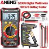 ANENG SZ305 Multimetro digitale AC / DC Tensione Ammetro Capacitore hFE Triodo NCV Tensione Induzione Rilevatore + BT173 Universal Digital Display Battery Tester Professional Electrician Tools Kit