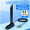 fenvi WiFi 6E Antenna WiFi magnetica pieghevole 2.4G/5G/6G 12DBi ricevitore di segnale esterno ad alto guadagno per adattatore PCIE router wireless