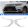 MagicKit Set di 3 Finiture Cromate per Paraurti Anteriore Destro per Mitsubishi Outlander 2016-2020, Strisce Decorative per Fari, Accessori Auto