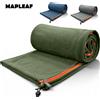 MAPLEAF Fodera Sacco a Pelo Pile Doppia Faccia Spessa Caldo Inverno Campeggio Viaggio Antibatterico Lavabile Macchina Doppia Cerniera Cordoncino Regolabile Pieghevole Verde Blu Grigio Adulto Spiaggia