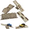 JIKEFUN Set di ostacoli per ponte in legno RC da 4 pezzi, corso di simulazione desktop con pendenza ripida fai-da-te per accessori per auto cingolate RC in scala 1/36