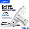 ORICO Chiavetta USB da 256 GB Doppia unità portatile da 150 MB/s Tipo A e USB Tipo C in lega di zinco con cordino per telefoni portatili