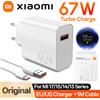 XIAOMI Caricabatterie Xiaomi 67W Type C Turbo Originale con Cavo 6A per Ricarica Rapida, Compatibile con Mi 15T 13T 12 11, Redmi Note 12T 13 Pro, POCO X6 X5 F5
