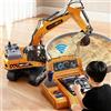 CONUSEA RC Escavatore Camion Lega 12/13/15CH Veicolo Ingegneristico Suono Spruzzatore Illuminazione 680° Rotazione Auto Giocattoli Bambini per Ragazzi Regalo di Natale