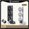 POWER TRAIN PowerTrain X-GAMERX M360 Raffreddamento a Liquido con Effetto Luminoso ARGB Globale 360 ° Copertura Magnetica con Display Digitale per Refrigeratore d'Acqua 360mm