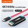 CABLETIME Switch 2 Dock Station TV portatile Dock 4K144Hz Cavo USB C a HDMI Adattatore PD 100W Prefetto Switch 2/1 OLED per PS4/5