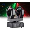 Ybeiyuan Nuovo fascio di luce a testa mobile a doppia testa con telecomando ad apertura DMX512 DJ Disco Bar Luce ad effetto festa di compleanno di Natale