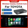CARABC Wireless Carplay Android Auto modulo Per TOYOTA CH-R Corolla Camry Auris prius RAV4 Avensis Highlander car play box Decoder per auto