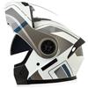 BLD Casco Moto Modulare Invernale Caldo e Sicuro con Visiera Ribaltabile, Omologato DOT, Integrale con Doppia Visiera, per Motocross