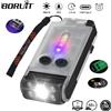 BORUiT V30 UV EDC Torcia LED Tipo-C Ricaricabile Power Bank Torcia da lavoro con cicalino magnetico Lanterna tascabile da campeggio