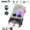 BORUiT V20 Cicalino EDC Portachiavi LED Torcia Testa Girelle Tipo-C Torcia da lavoro ricaricabile con magnete Lanterna da campeggio