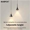 MARPOU Lampada a sospensione MARPOU 6W 3 luci colorate Lampadario a LED ad altezza regolabile Design moderno italiano Lampada da comodino semplice