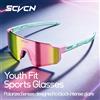 SCVCN Nuovi occhiali da ciclismo fotocromatici per bambini Sport all'aria aperta Occhiali da sole per adolescenti Bici da strada per bambini Occhiali da ciclismo Occhiali UV400
