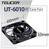 Teucer UT-6010 Ventola di raffreddamento DC 12V 3 pin da 6 cm con grande alimentatore da 4 pin Cuscinetto idraulico 3500 giri/min Computer PC CPU Case Ventilatore