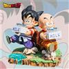 Bandai 15 CM Dragon Ball Anime Figura Son Goku e Krillin Latte Consegna Modello Action Figures Periferia Bambola PVC Modello Regali Giocattoli