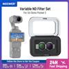 NEEWER Set di filtri ND variabili ND2-32 e ND64-512 Accessori per filtri per obiettivi per fotocamera ad azione a densità neutra per DJI Osmo Pocket 3
