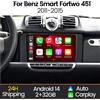 MEKEDE Carplay Autoradio Lettore Multimediale per Mercedes-Benz Smart Fortwo 451 2011-2015 BT WiFi Android Auto Navigazione GPS